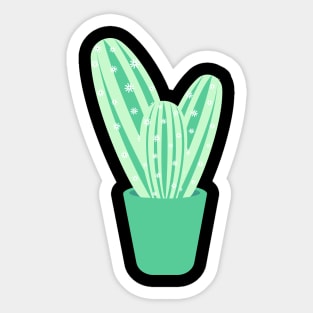 Green cactus Sticker